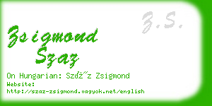 zsigmond szaz business card